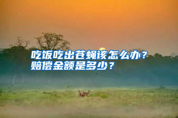 吃飯吃出蒼蠅該怎么辦？賠償金額是多少？