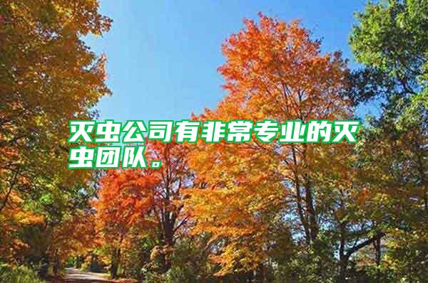 滅蟲公司有非常專業(yè)的滅蟲團隊。