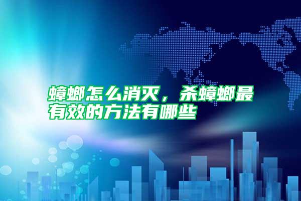 蟑螂怎么消滅，殺蟑螂最有效的方法有哪些