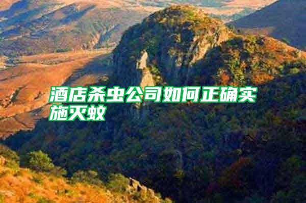 酒店殺蟲(chóng)公司如何正確實(shí)施滅蚊