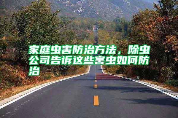 家庭蟲害防治方法，除蟲公司告訴這些害蟲如何防治