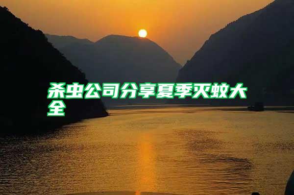 殺蟲(chóng)公司分享夏季滅蚊大全