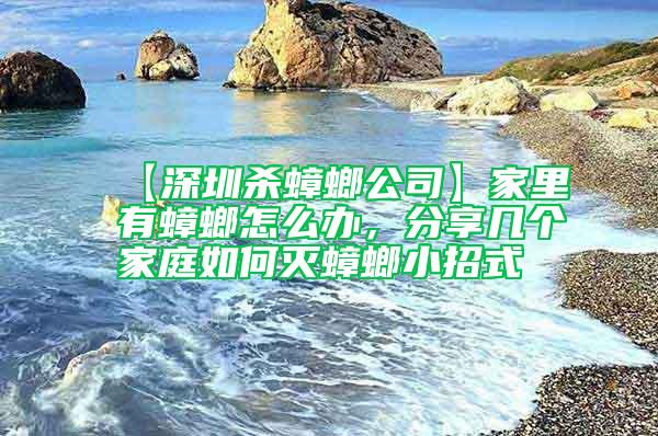 【深圳殺蟑螂公司】家里有蟑螂怎么辦，分享幾個(gè)家庭如何滅蟑螂小招式