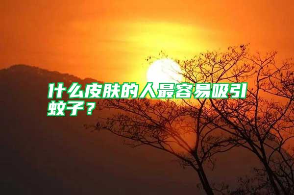 什么皮膚的人最容易吸引蚊子？