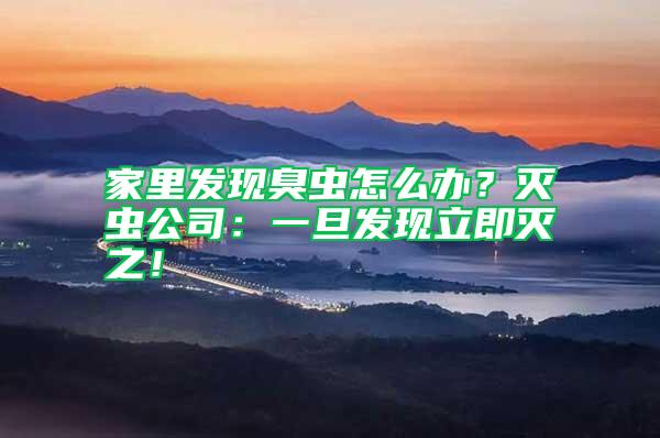 家里發(fā)現(xiàn)臭蟲(chóng)怎么辦？滅蟲(chóng)公司：一旦發(fā)現(xiàn)立即滅之！