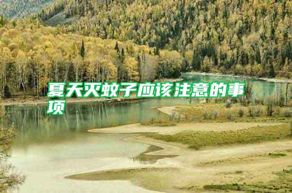 夏天滅蚊子應(yīng)該注意的事項