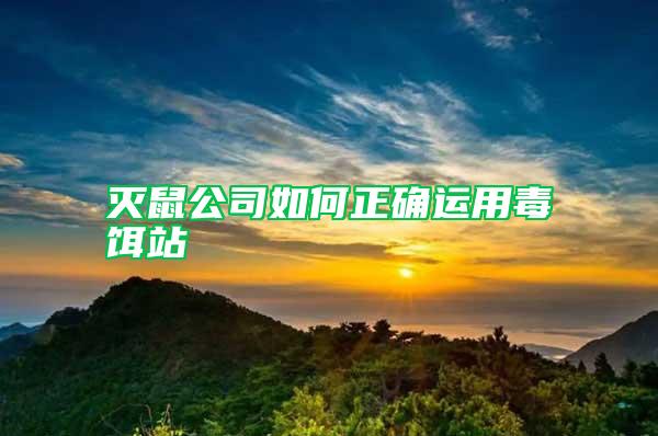 滅鼠公司如何正確運(yùn)用毒餌站