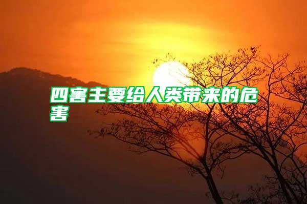 四害主要給人類(lèi)帶來(lái)的危害