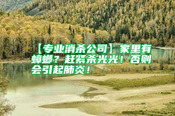 【專業(yè)消殺公司】家里有蟑螂？趕緊殺光光！否則會(huì)引起肺炎！