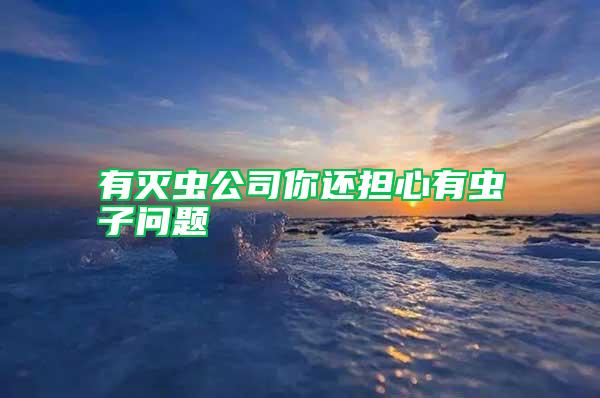 有滅蟲公司你還擔(dān)心有蟲子問題