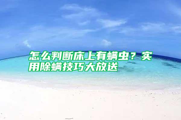 怎么判斷床上有螨蟲？實(shí)用除螨技巧大放送