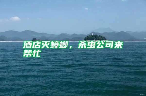 酒店滅蟑螂，殺蟲公司來幫忙