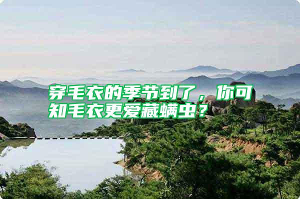 穿毛衣的季節(jié)到了，你可知毛衣更愛藏螨蟲？