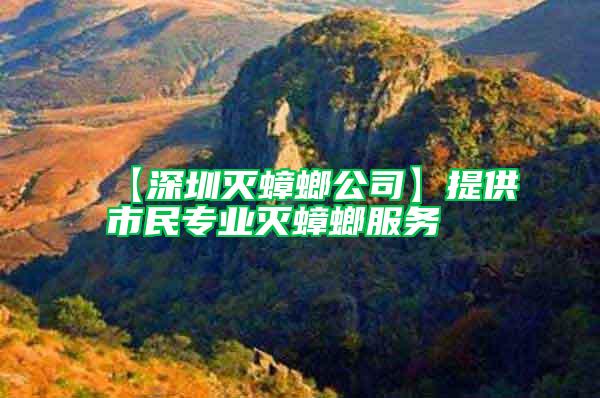 【深圳滅蟑螂公司】提供市民專業(yè)滅蟑螂服務(wù)