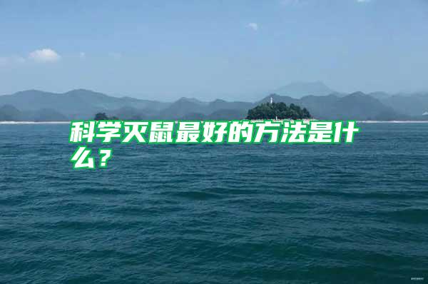 科學滅鼠最好的方法是什么？