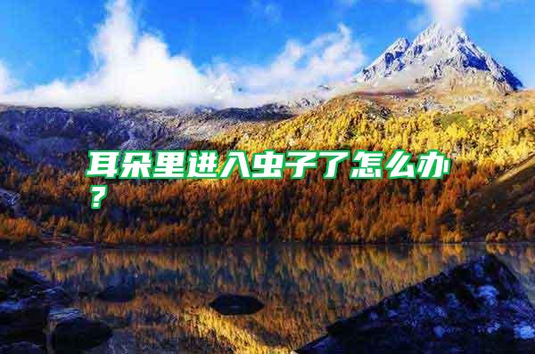 耳朵里進入蟲子了怎么辦？