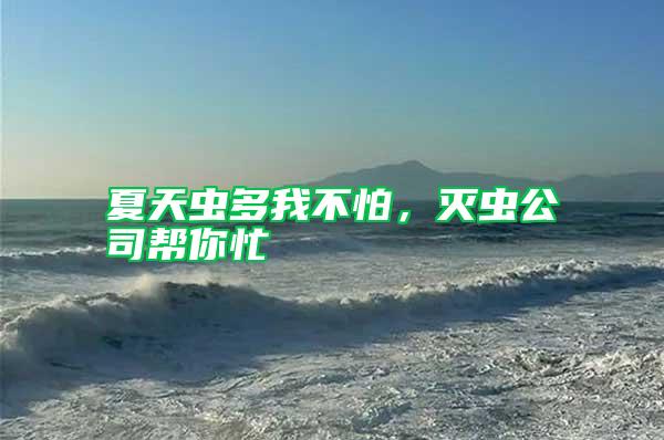 夏天蟲多我不怕，滅蟲公司幫你忙