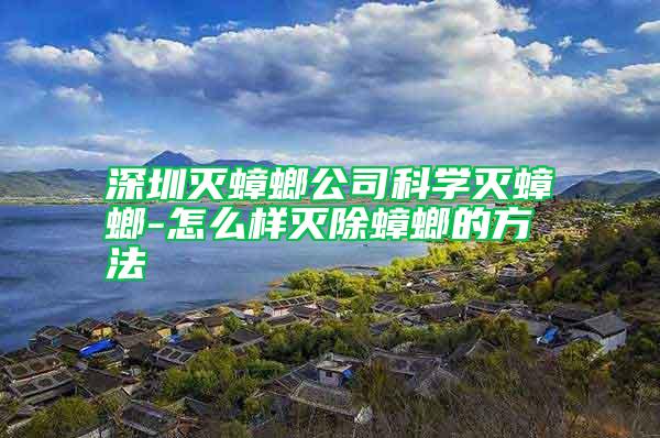 深圳滅蟑螂公司科學(xué)滅蟑螂-怎么樣滅除蟑螂的方法