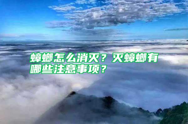 蟑螂怎么消滅？滅蟑螂有哪些注意事項(xiàng)？