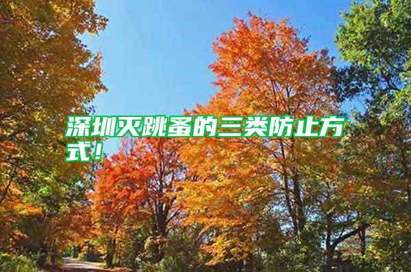 深圳滅跳蚤的三類防止方式！