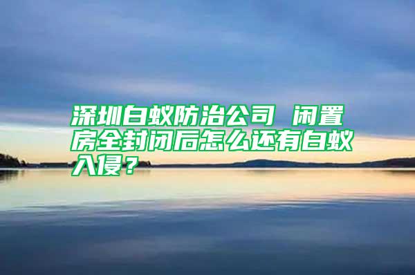 深圳白蟻防治公司 閑置房全封閉后怎么還有白蟻入侵？