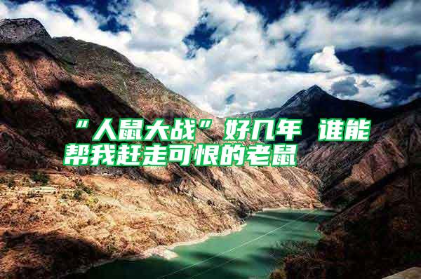 “人鼠大戰(zhàn)”好幾年 誰(shuí)能幫我趕走可恨的老鼠