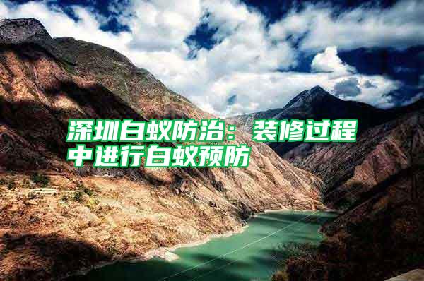 深圳白蟻防治:裝修過程中進(jìn)行白蟻預(yù)防