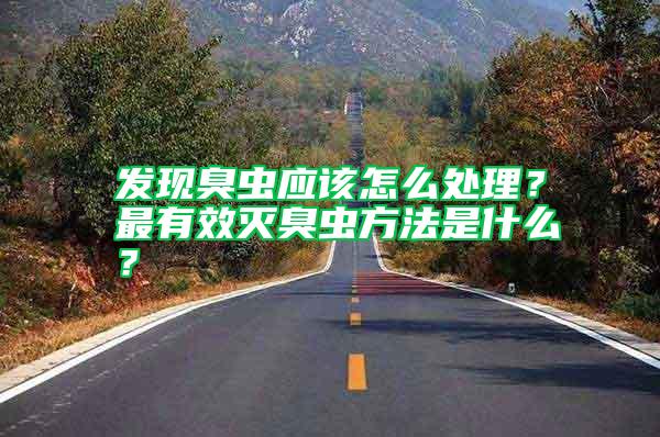 發(fā)現(xiàn)臭蟲(chóng)應(yīng)該怎么處理？最有效滅臭蟲(chóng)方法是什么？
