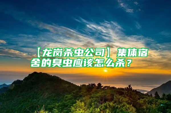 【龍崗殺蟲(chóng)公司】集體宿舍的臭蟲(chóng)應(yīng)該怎么殺？
