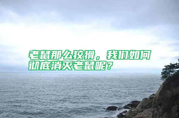 老鼠那么狡猾，我們?nèi)绾螐氐紫麥缋鲜竽兀?/></p>
             <p style=