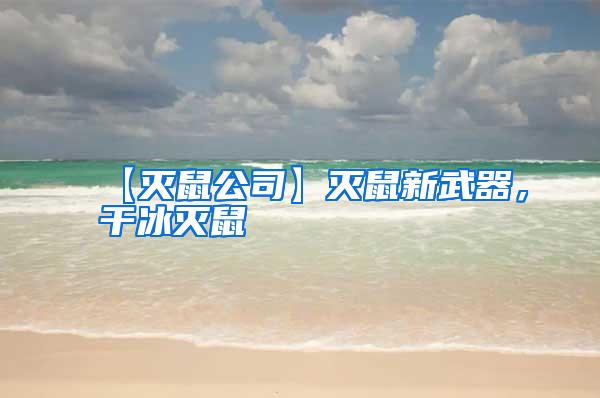 【滅鼠公司】滅鼠新武器,干冰滅鼠