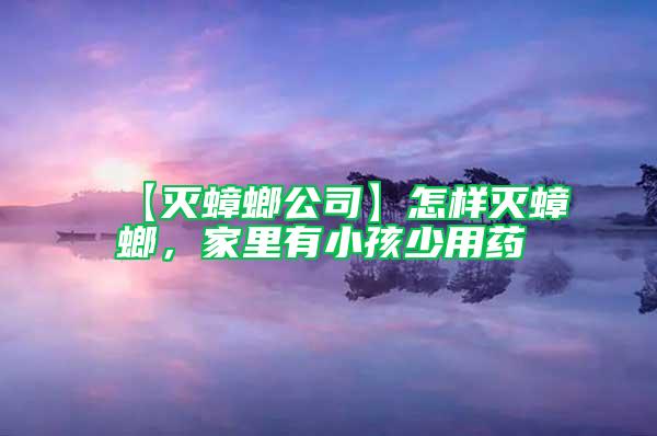 【滅蟑螂公司】怎樣滅蟑螂，家里有小孩少用藥