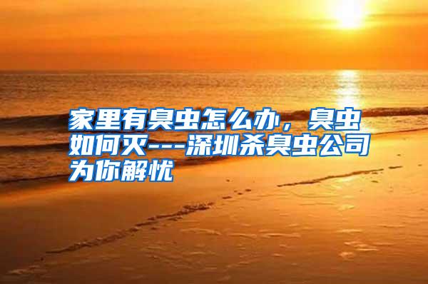 家里有臭蟲怎么辦,臭蟲如何滅---深圳殺臭蟲公司為你解憂