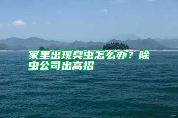 家里出現(xiàn)臭蟲怎么辦？除蟲公司出高招