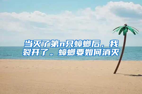 當(dāng)滅了第n只蟑螂后，我裂開了。蟑螂要如何消滅