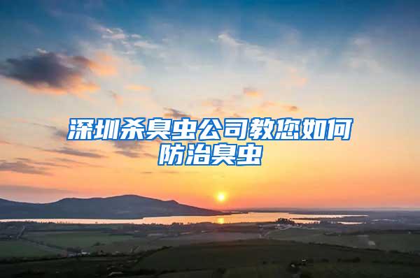 深圳殺臭蟲(chóng)公司教您如何防治臭蟲(chóng)