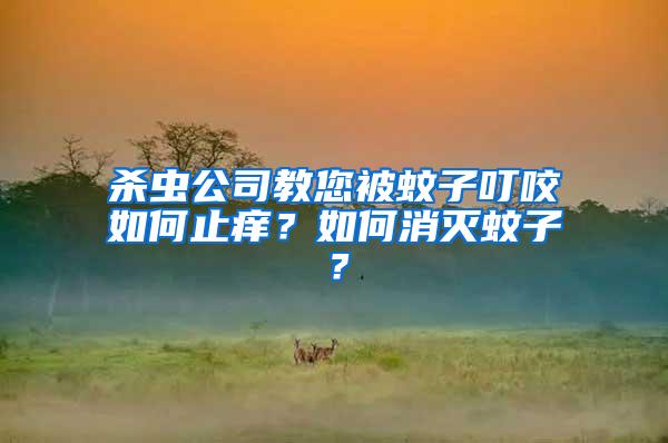 殺蟲(chóng)公司教您被蚊子叮咬如何止癢？如何消滅蚊子？