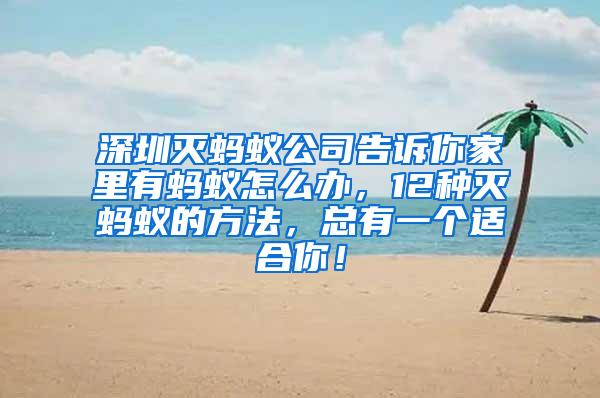深圳滅螞蟻公司告訴你家里有螞蟻怎么辦，12種滅螞蟻的方法，總有一個(gè)適合你！