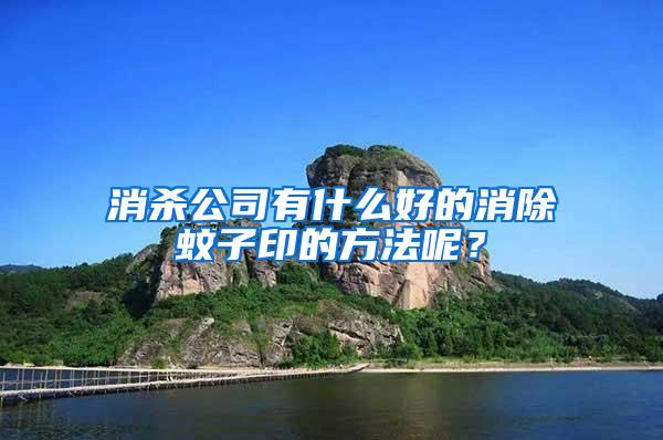 消殺公司有什么好的消除蚊子印的方法呢？