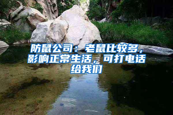防鼠公司：老鼠比較多，影響正常生活，可打電話給我們