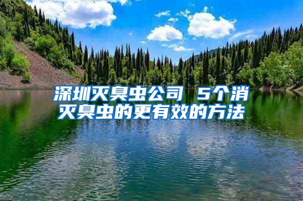 深圳滅臭蟲公司 5個(gè)消滅臭蟲的更有效的方法