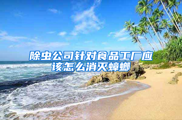 除蟲公司針對食品工廠應(yīng)該怎么消滅蟑螂